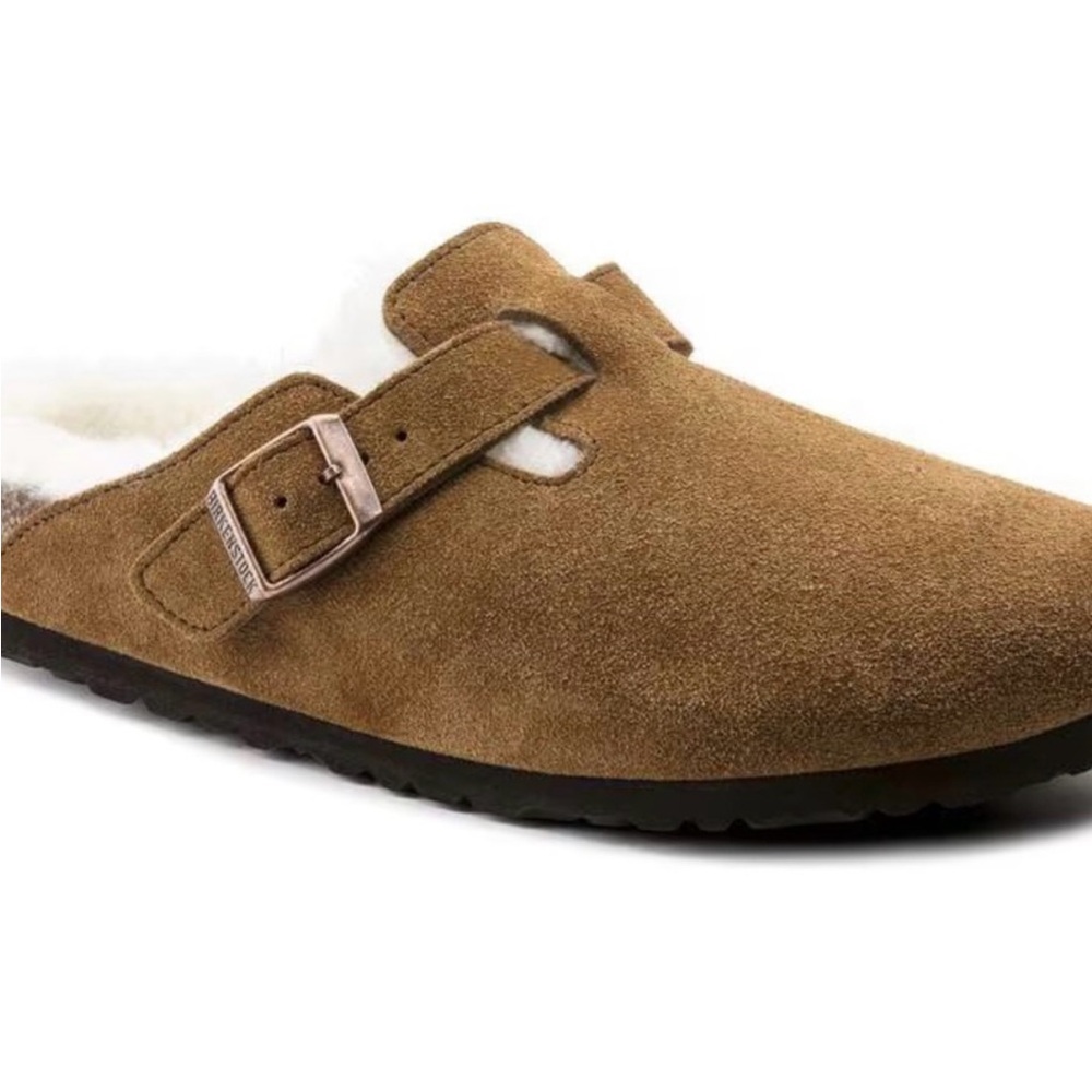 Birkenstock Tan Suede Clogs